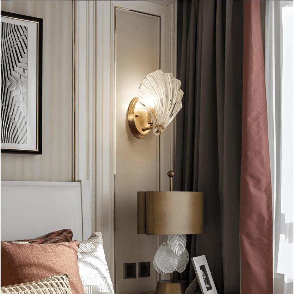 Wall Lamp | Minimalist Glass Shade & Button Switch | 20 cm Diameter