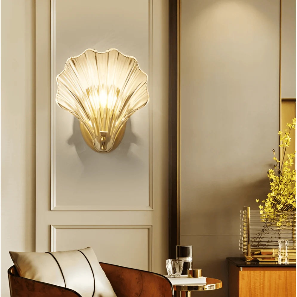 Wall Lamp | Minimalist Glass Shade & Button Switch | 20 cm Diameter