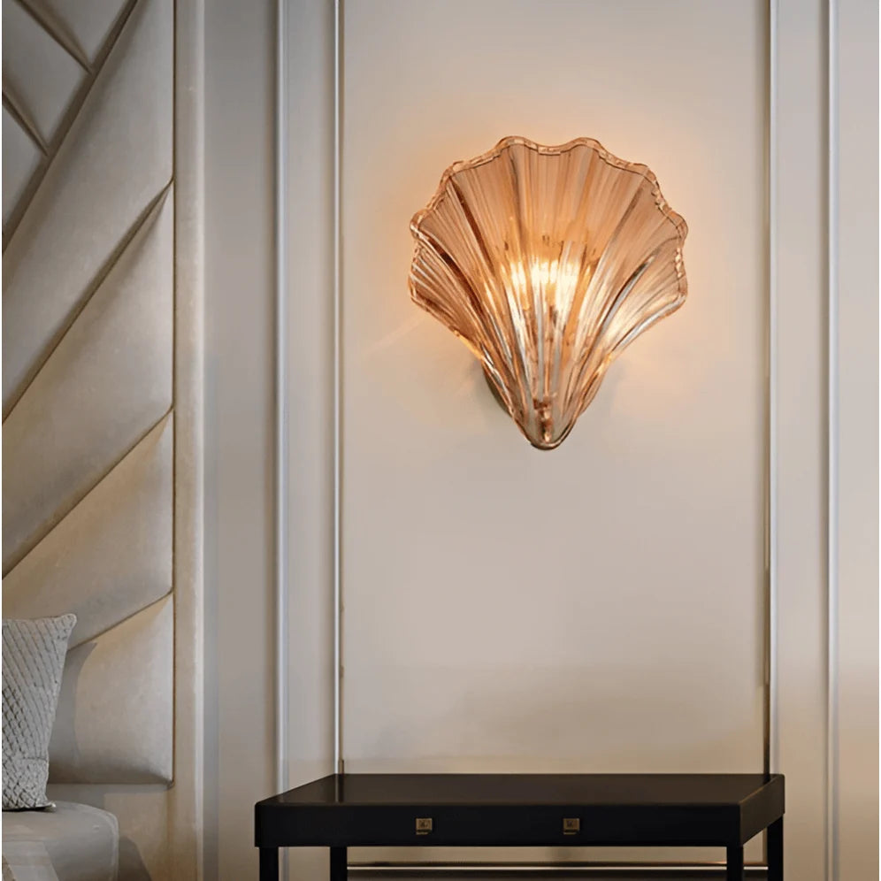 Wall Lamp | Minimalist Glass Shade & Button Switch | 20 cm Diameter