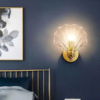 Wall Lamp | Minimalist Glass Shade & Button Switch | 20 cm Diameter