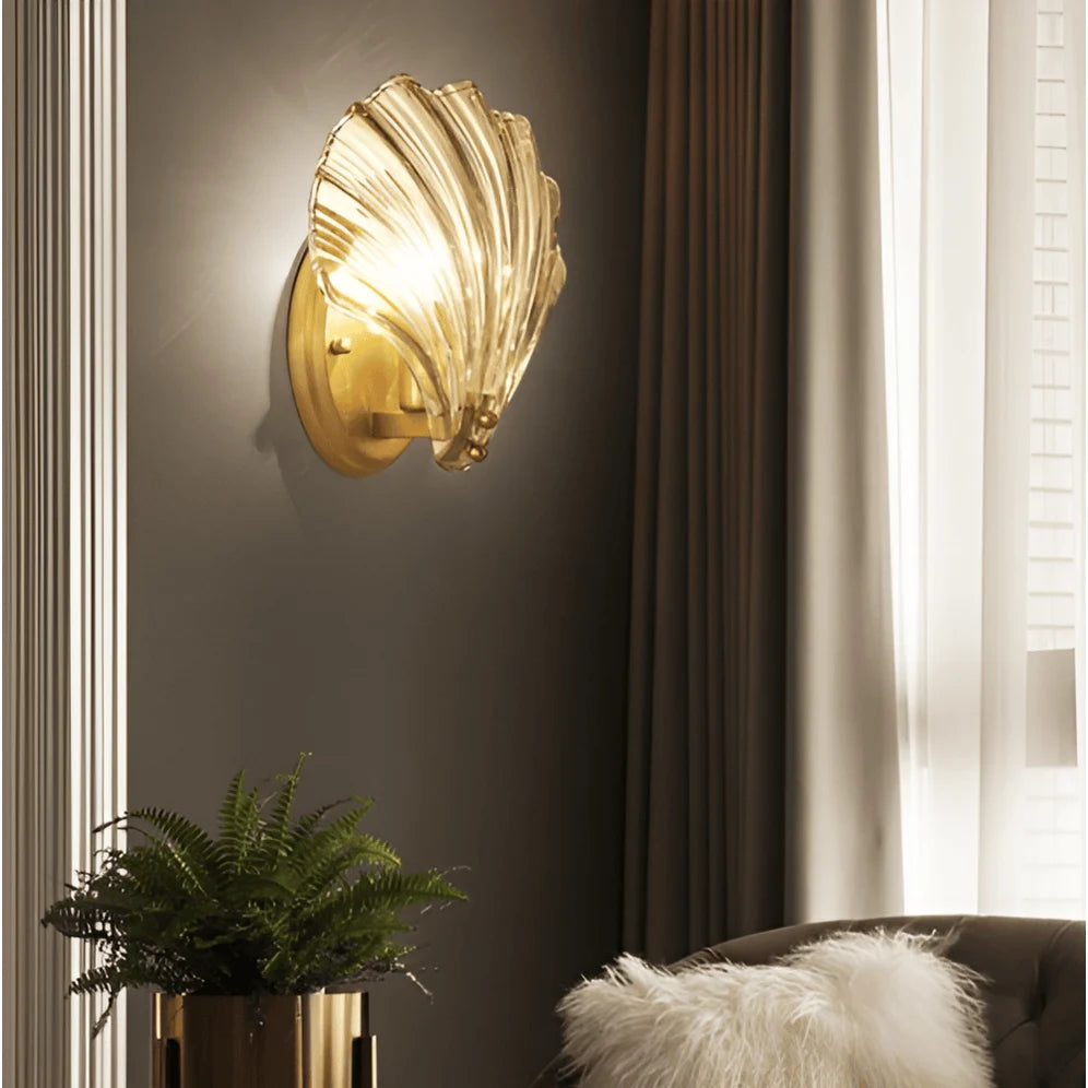 Wall Lamp | Minimalist Glass Shade & Button Switch | 20 cm Diameter