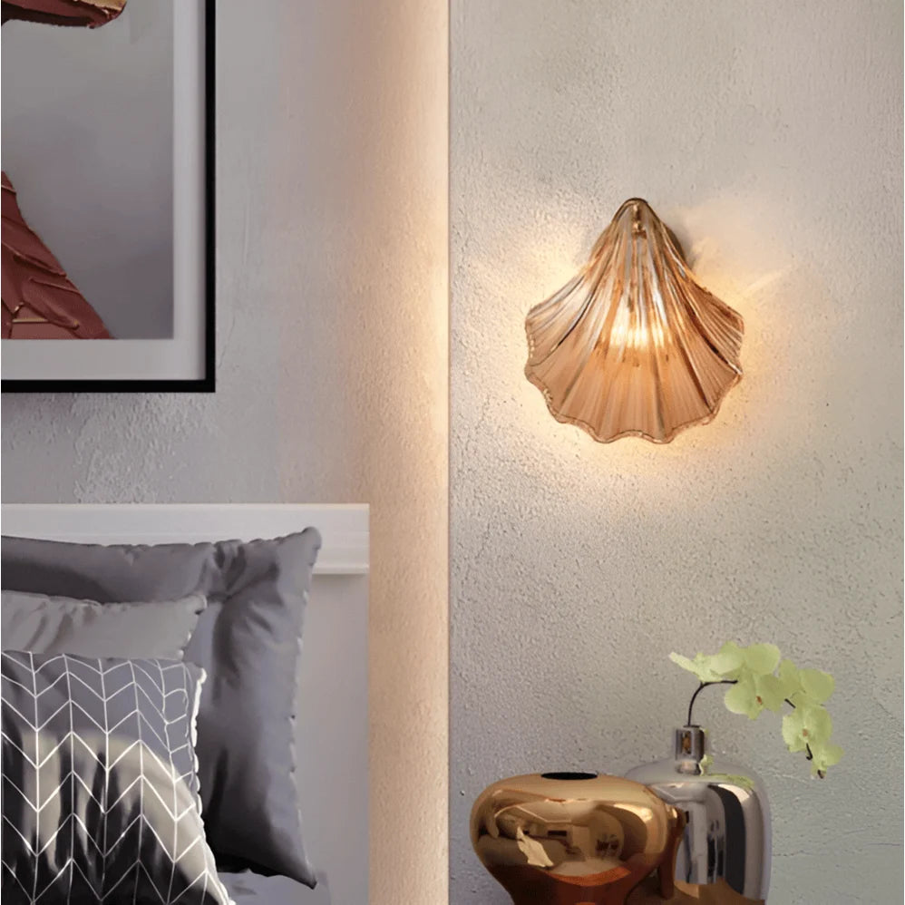 Wall Lamp | Minimalist Glass Shade & Button Switch | 20 cm Diameter