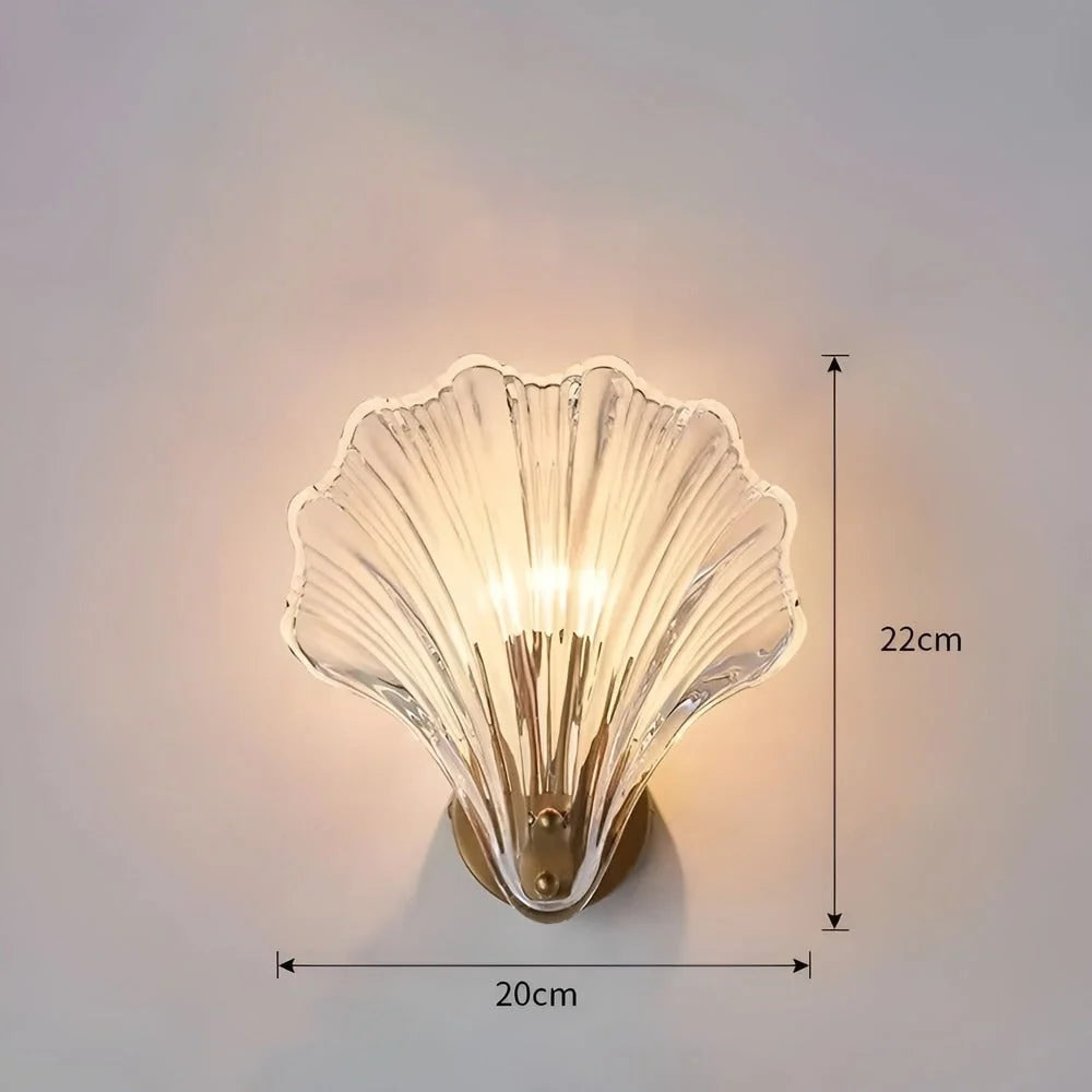 Wall Lamp | Minimalist Glass Shade & Button Switch | 20 cm Diameter