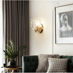 Wall Lamp | Minimalist Glass Shade & Button Switch | 20 cm Diameter