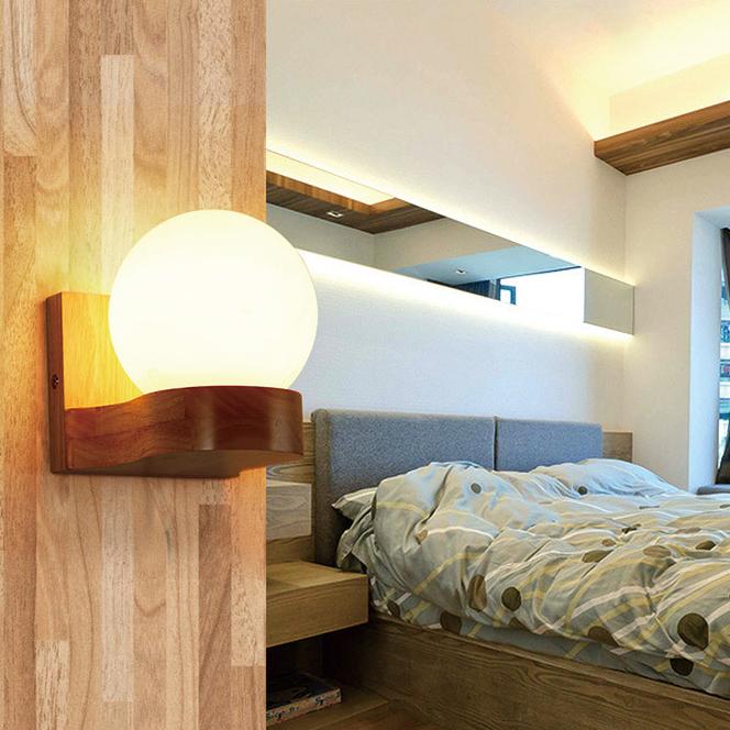 Wall Lamp | Modern Glass Shade & E26-Compatible | Single Or Double Light