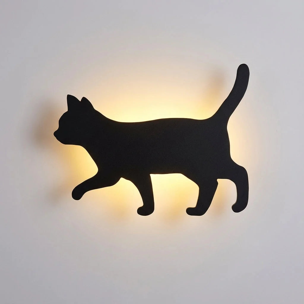 Wall Lamp | Sensor-Activated Energy-Saving Warm LED | Cat Silhouette