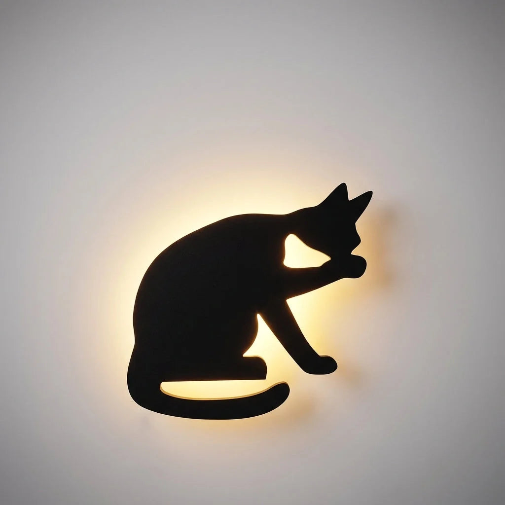 Wall Lamp | Sensor-Activated Energy-Saving Warm LED | Cat Silhouette