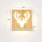 Wall Lamp | Solid Wood & Energy-Saving LED | Plug-In