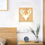Wall Lamp | Solid Wood & Energy-Saving LED | Plug-In