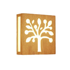 Wall Lamp | Solid Wood & Energy-Saving LED | Plug-In