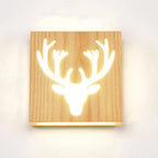 Wall Lamp | Solid Wood & Energy-Saving LED | Plug-In