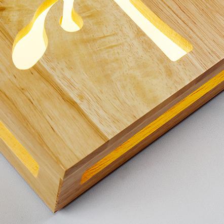 Wall Lamp | Solid Wood & Energy-Saving LED | Plug-In