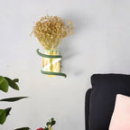 Wall Lamp | Solid Wood & Glass Vase | Built-In Warm LED