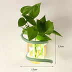 Wall Lamp | Solid Wood & Glass Vase | Built-In Warm LED