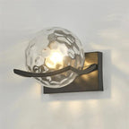 Wall Lamp | Textured Glass Globe & Energy-Efficient LED