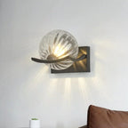 Wall Lamp | Textured Glass Globe & Energy-Efficient LED