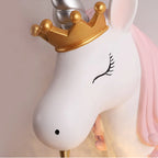 Wall Lamp | Unicorn Pony Design | Resin & Crystal Shade