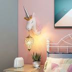 Wall Lamp | Unicorn Pony Design | Resin & Crystal Shade