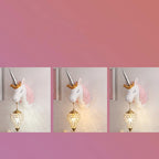 Wall Lamp | Unicorn Pony Design | Resin & Crystal Shade