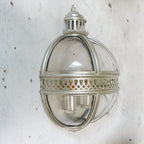 Wall Lamp | Vintage Glass Shade & Iron Frame | 30.5 x 46 cm
