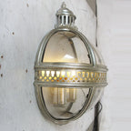 Wall Lamp | Vintage Glass Shade & Iron Frame | 30.5 x 46 cm