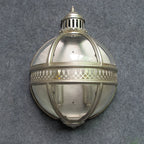 Wall Lamp | Vintage Glass Shade & Iron Frame | 30.5 x 46 cm
