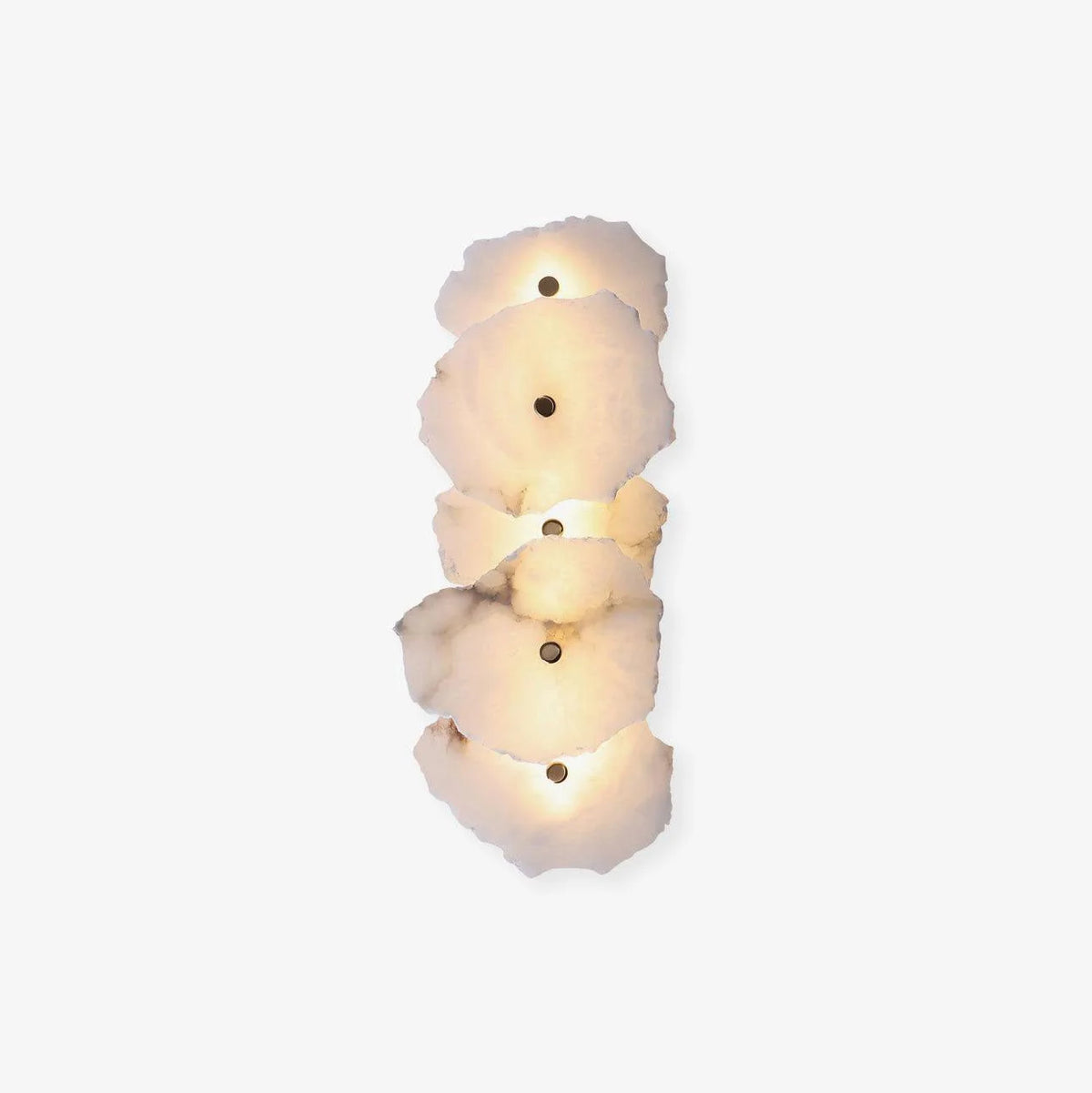 Wall Lamp | Flower-Shaped Alabaster Shade | Metal Base & LED
