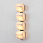 Indoor Wall Lamp | Sculptural Alabaster Cube Shades | Integrated LED