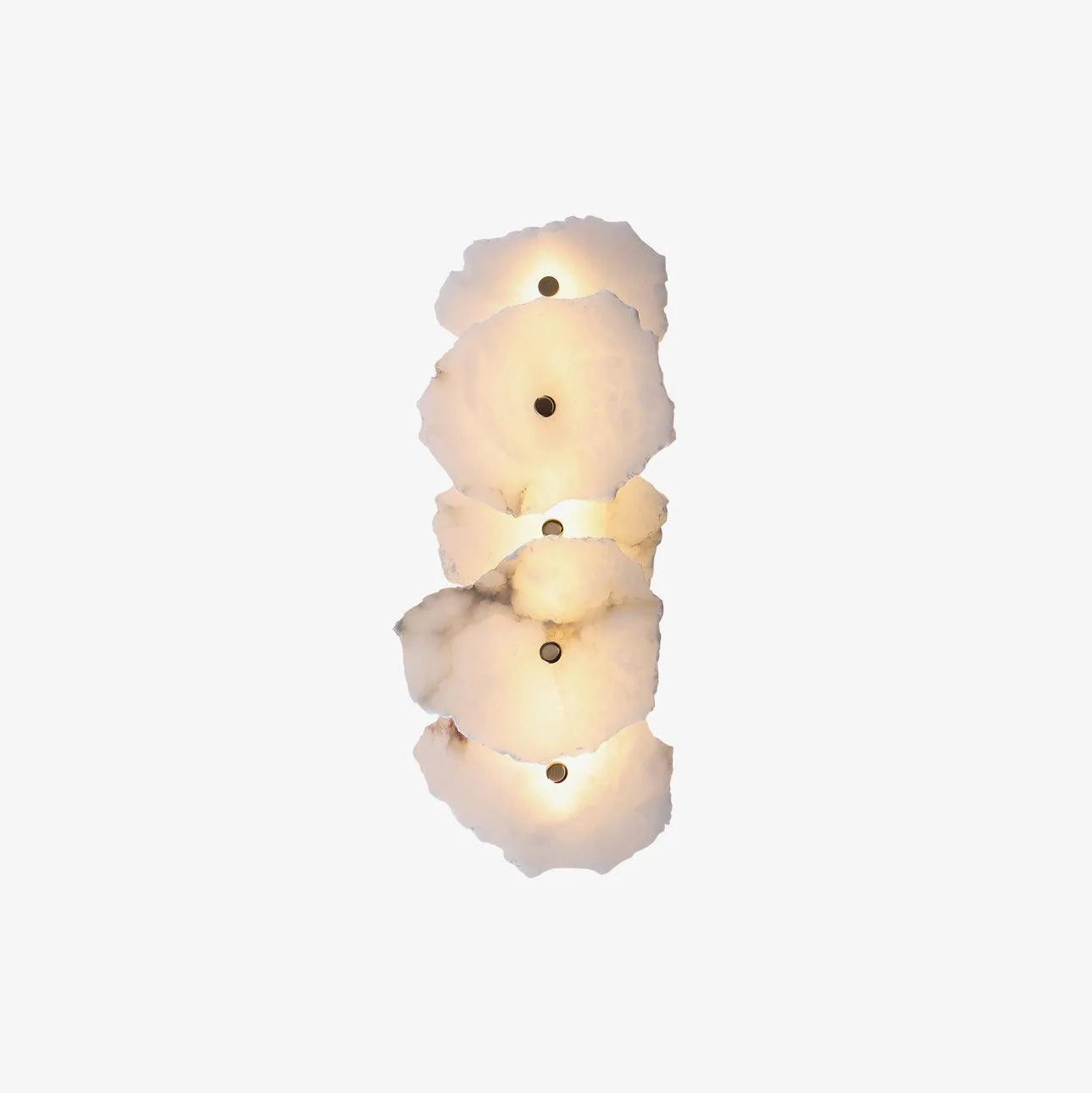 Wall Lamp | Flower-Shaped Alabaster Shade | Metal Base & LED