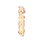 Wall Lamp | Flower-Shaped Alabaster Shade | Metal Base & LED