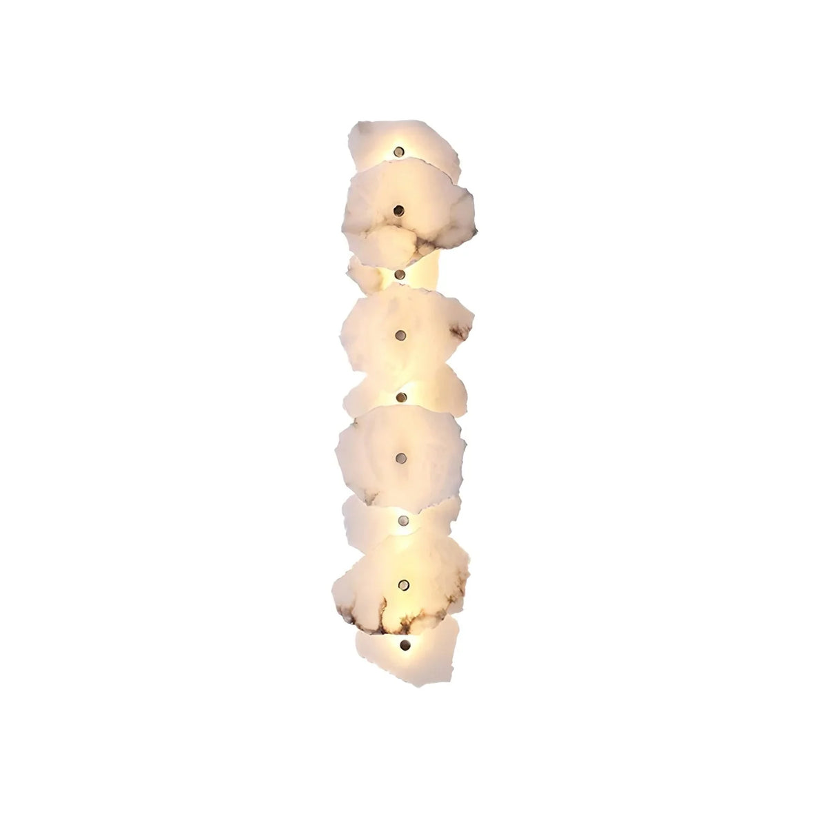 Wall Lamp | Flower-Shaped Alabaster Shade | Metal Base & LED
