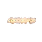 Wall Lamp | Flower-Shaped Alabaster Shade | Metal Base & LED