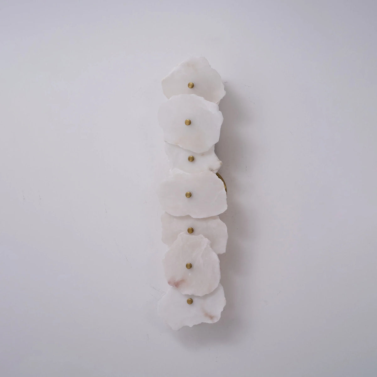 Wall Lamp | Flower-Shaped Alabaster Shade | Metal Base & LED