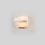 Indoor Wall Lamp | Sculptural Alabaster Cube Shades | Integrated LED