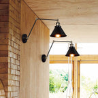 Wall Lamp | Retro Metal Cone Shade | Adjustable Swing Arm