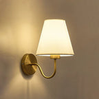 Wall Lamp | Nordic Cone Fabric Shade | Galvanized Metal Arm