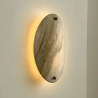 Wall Lamp | Minimalist Marble Shade | Metal Body & Integrated LED