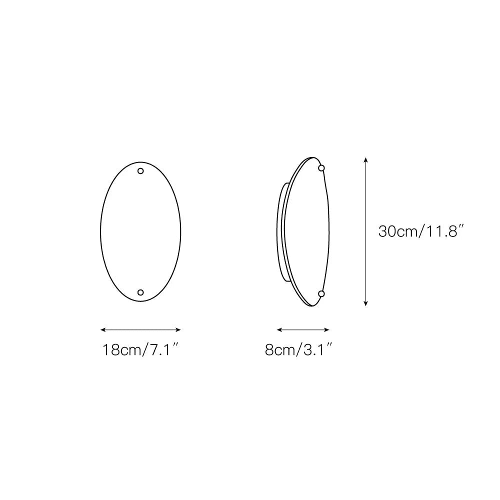 Wall Lamp | Minimalist Marble Shade | Metal Body & Integrated LED