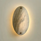 Wall Lamp | Minimalist Marble Shade | Metal Body & Integrated LED