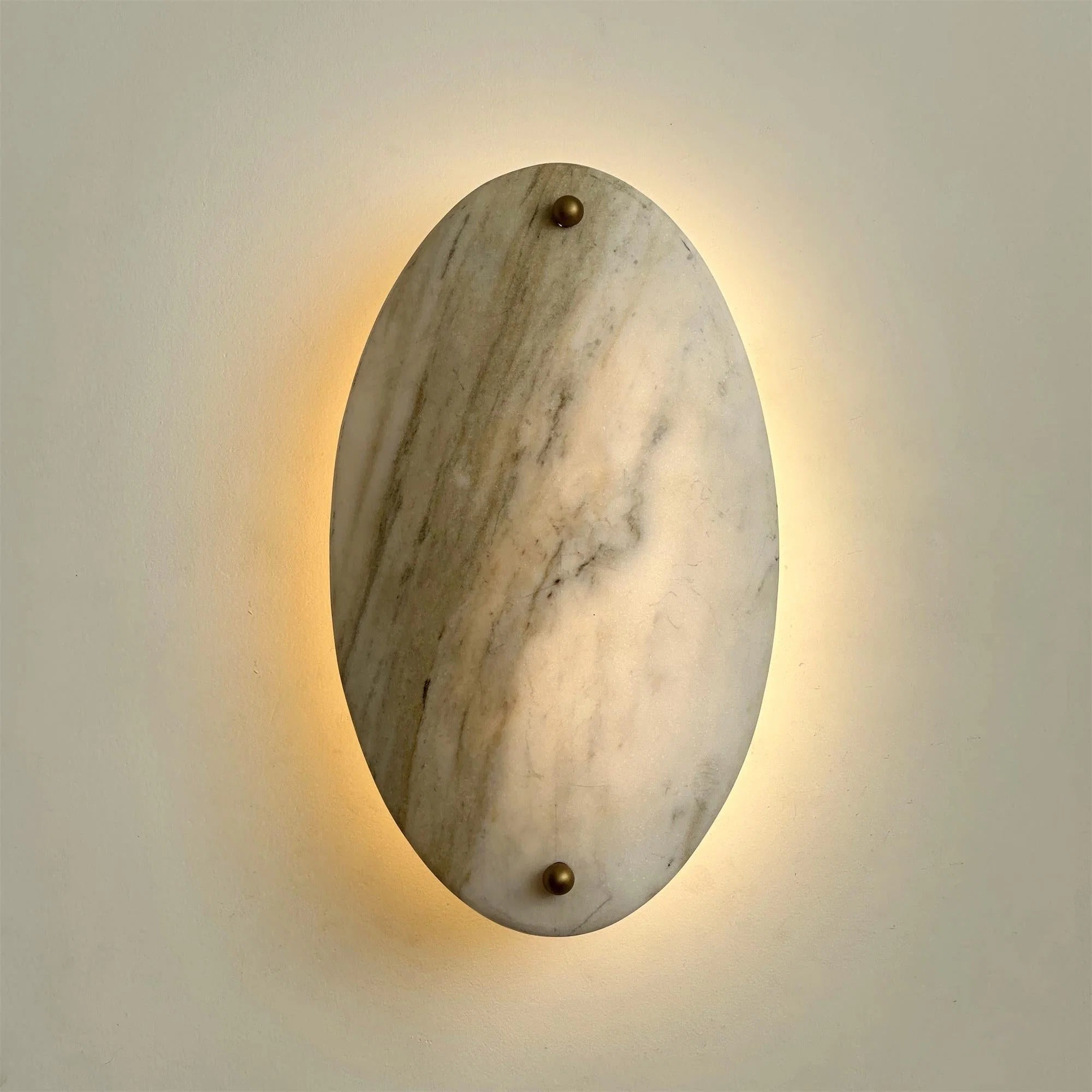 Wall Lamp | Minimalist Marble Shade | Metal Body & Integrated LED