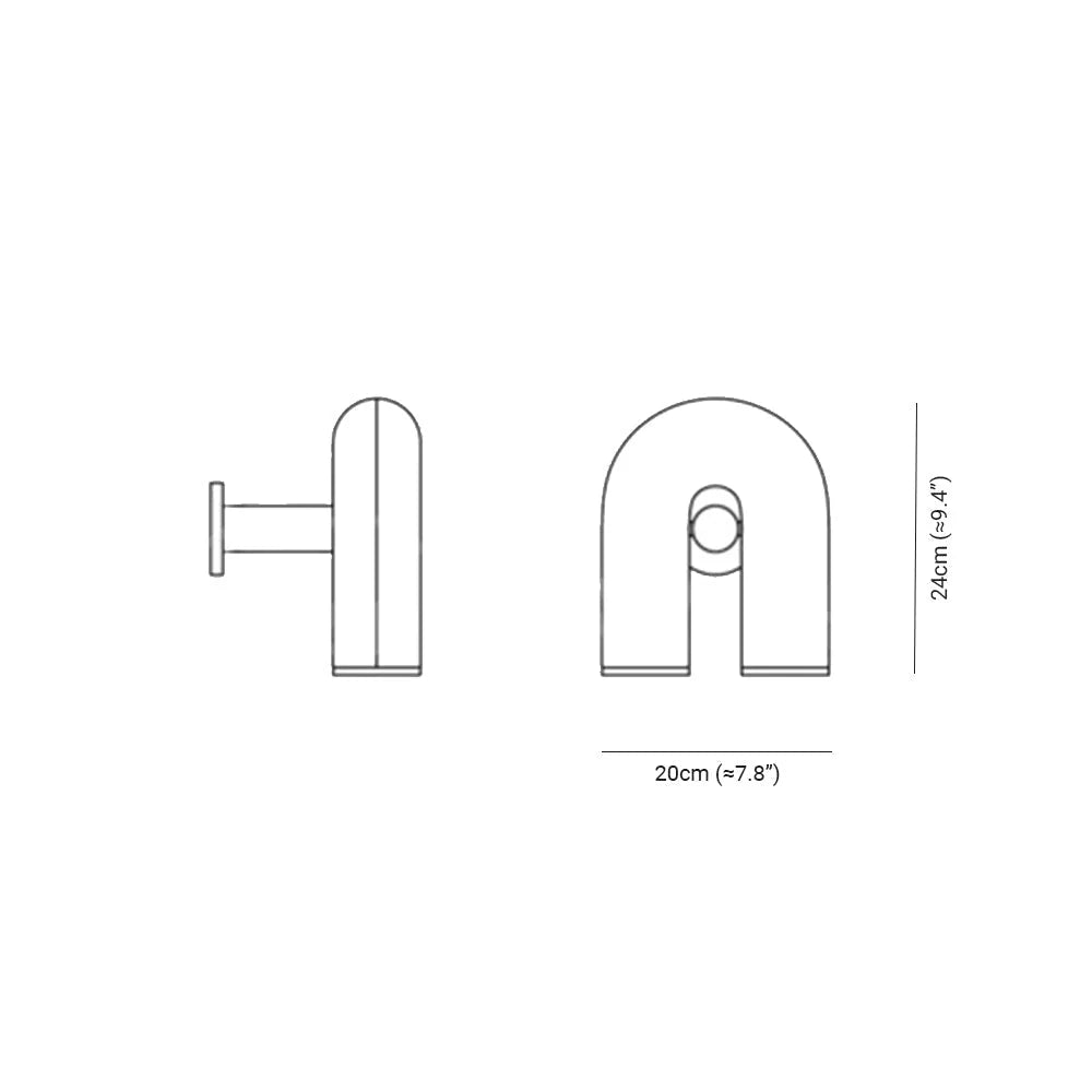 Wall Lamp | Movable U-Shaped Modules | Iron & ABS with LED