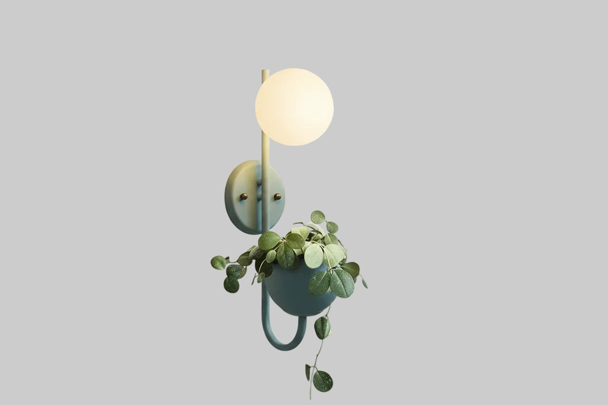 Wall Lamp With Planter | Scandinavian Minimalist & Warm Ambient Light