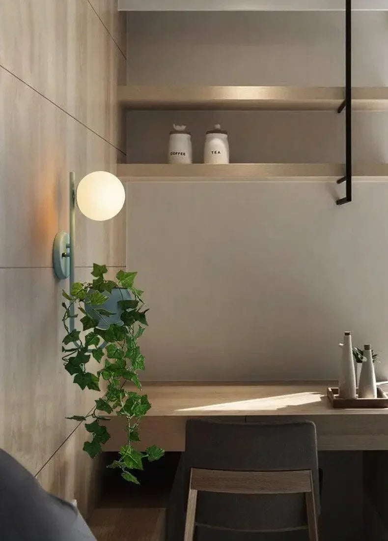 Wall Lamp With Planter | Scandinavian Minimalist & Warm Ambient Light