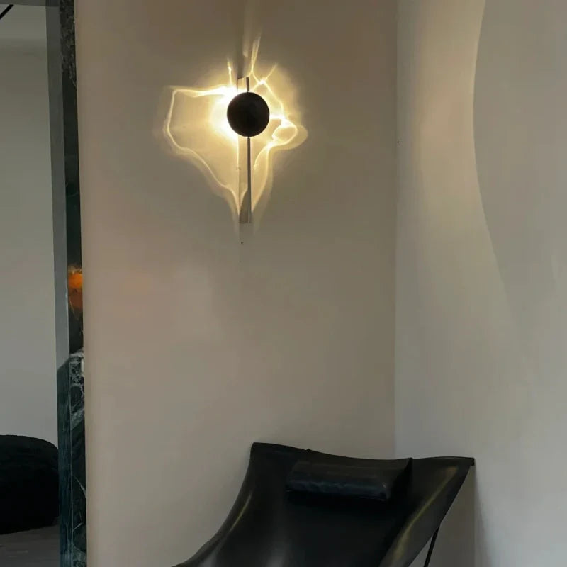 Wall Lamp | 180° Adjustable Wave Projection | Aluminum & Stainless Steel