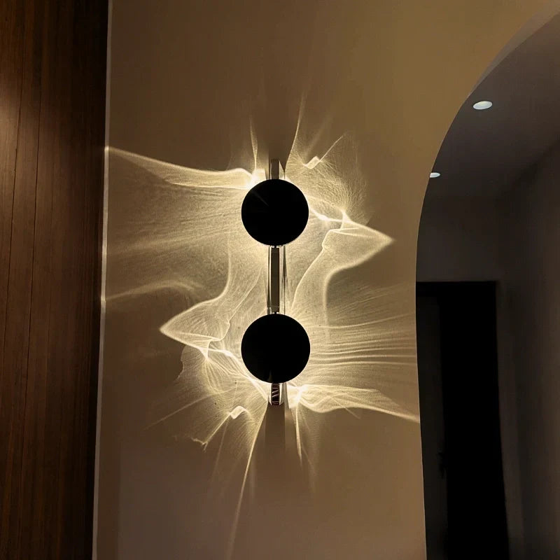Wall Lamp | 180° Adjustable Wave Projection | Aluminum & Stainless Steel