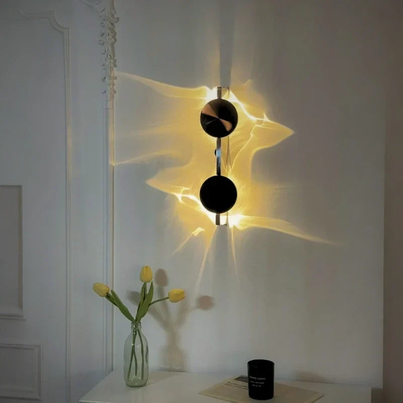 Wall Lamp | 180° Adjustable Wave Projection | Aluminum & Stainless Steel