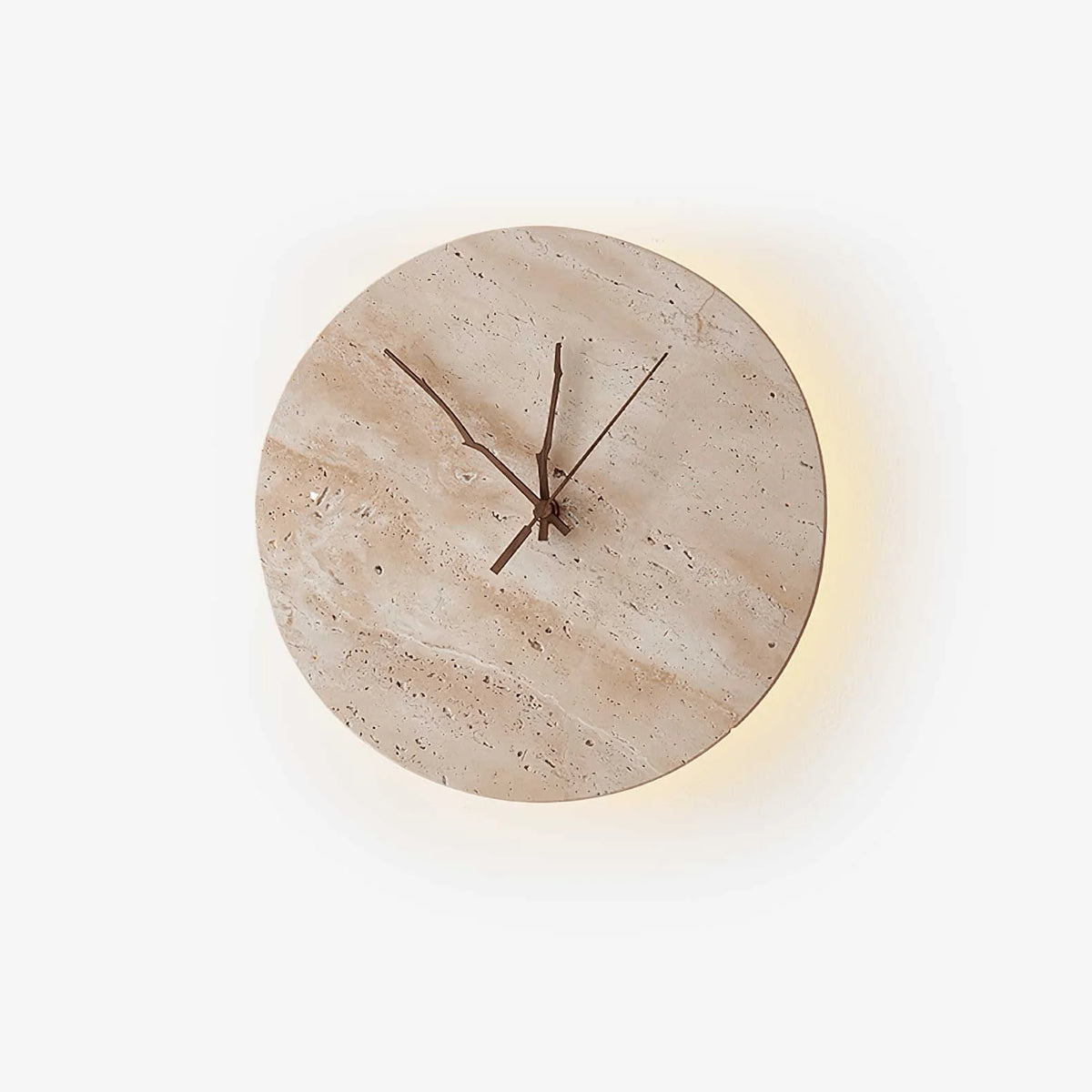 Wall Lamp | Yellow Travertine & Integrated LED | 30 cm Diameter