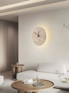 Wall Lamp | Yellow Travertine & Integrated LED | 30 cm Diameter