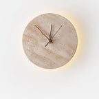 Wall Lamp | Yellow Travertine & Integrated LED | 30 cm Diameter