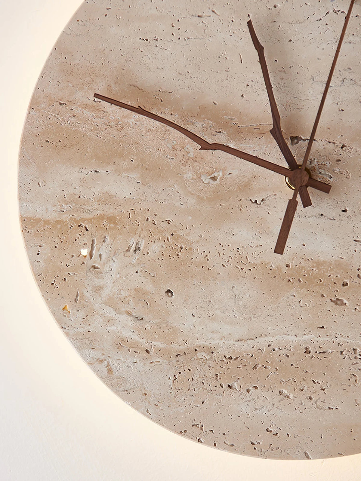 Wall Lamp | Yellow Travertine & Integrated LED | 30 cm Diameter